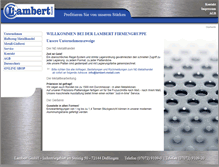 Tablet Screenshot of lambert-metall.com